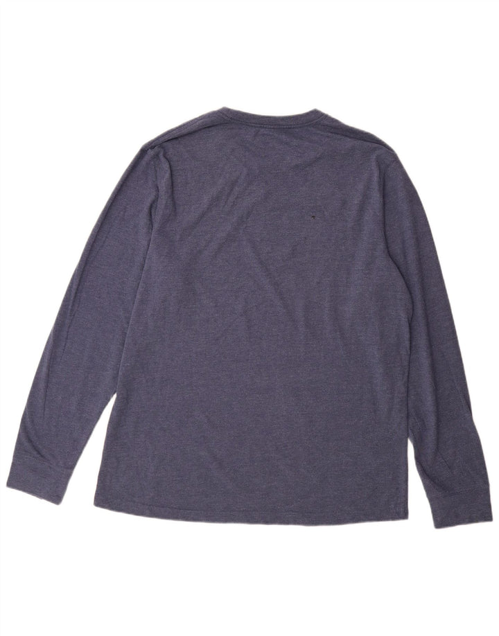 Eddie Bauer Top pentru bărbați cu mânecă lungă, mare, albastru, bumbac