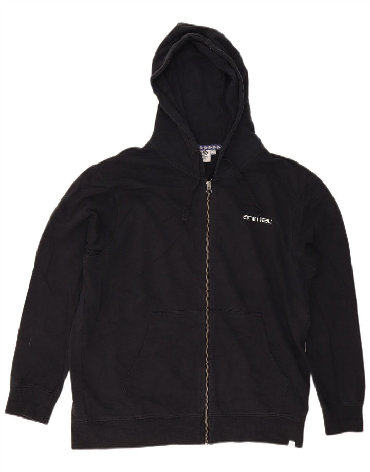 Pulover ANIMAL pentru femei, cu fermoar, UK 14, bumbac negru mare