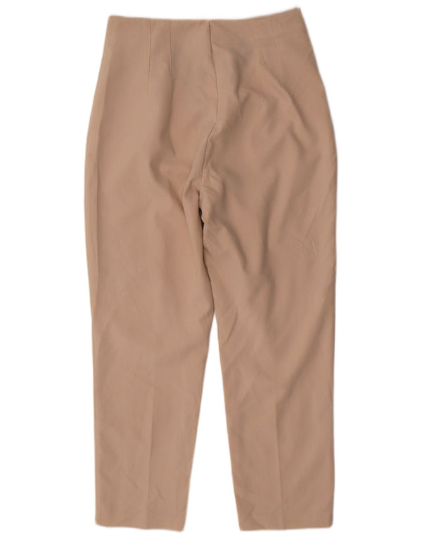 Pantaloni de costum conici pentru femei cu talie înaltă Zara Mari L30 L28 Poliester bej