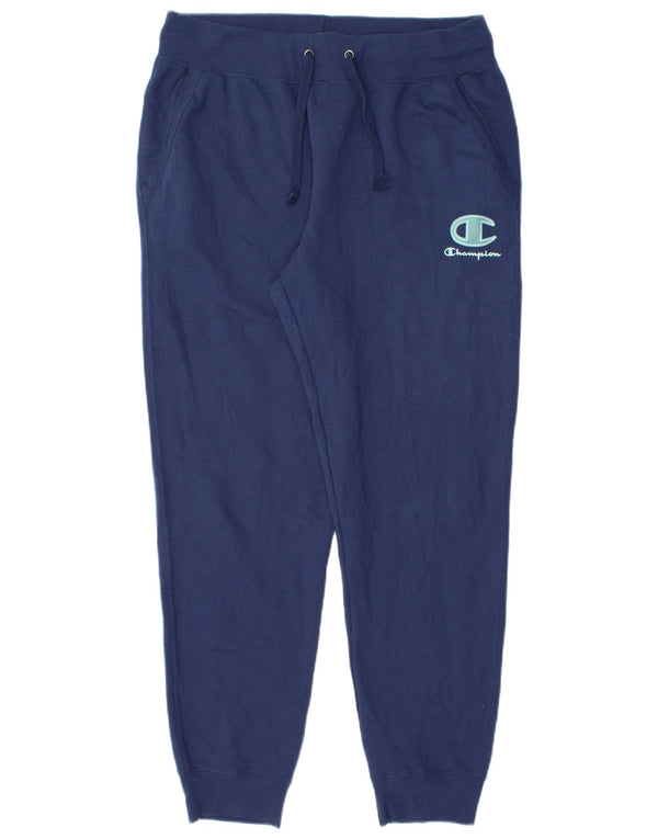 Pantaloni de trening grafic pentru femei CHAMPION Pantaloni de jogging UK 14 Mare bleumarin