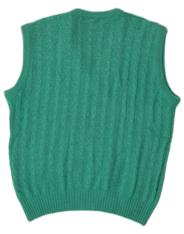 VINTAGE Femei Vest Tank Top UK 14 Medium Green