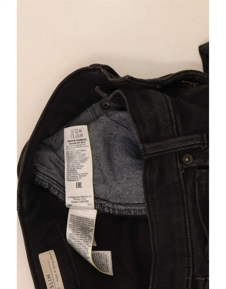 Blugi slim pentru femei Marks & Spencer W30 L29 bumbac negru