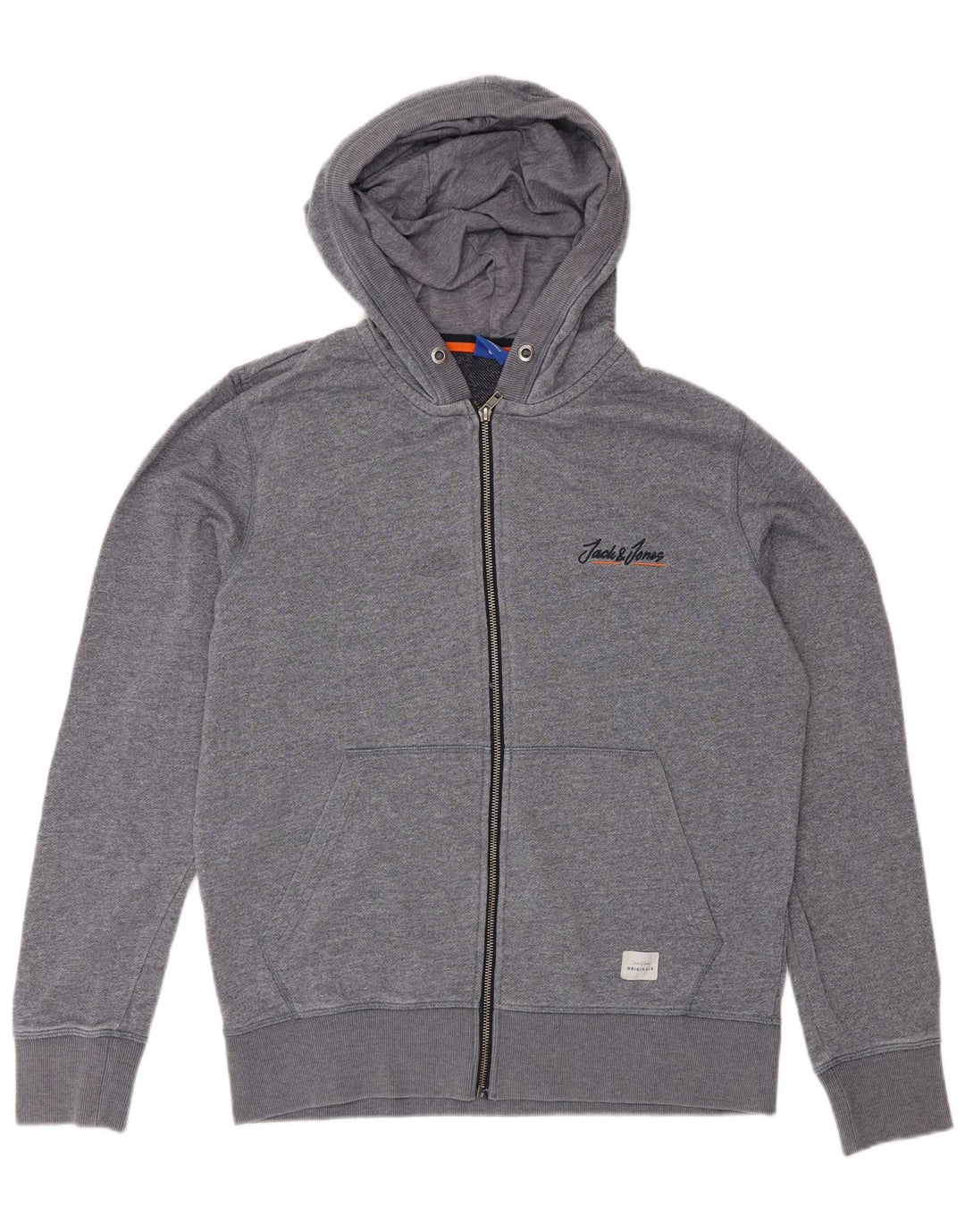 Pulover Jack & Jones pentru bărbați, cu fermoar, din poliester cu pete gri mediu