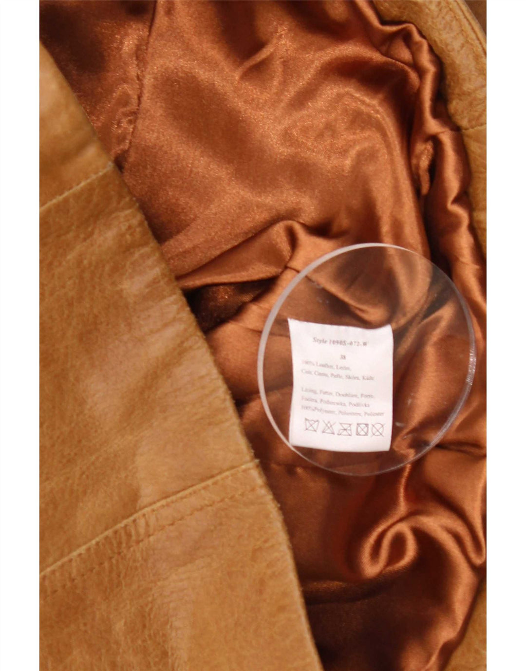 Blazer din piele cu 3 nasturi Blend pentru femei EU 38 Maro Mediu