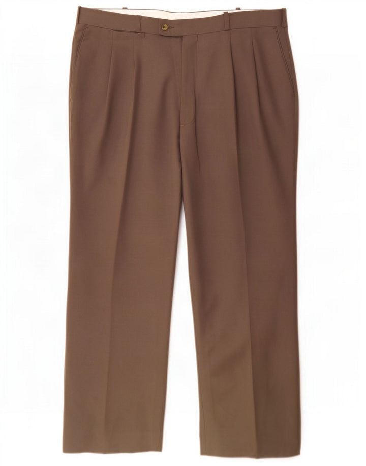 Pantaloni de costum pentru bărbați Farah L36 L29 poliester gri