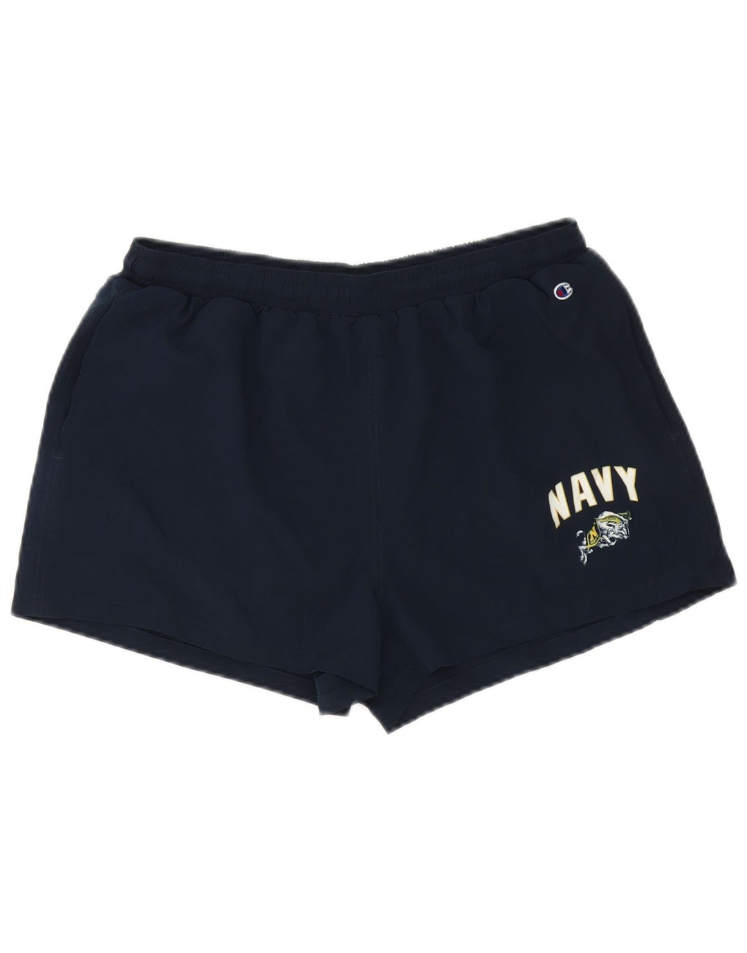 Pantaloni scurți sport grafic Champion pentru femei UK 12 Medium Bleumarin Poliester