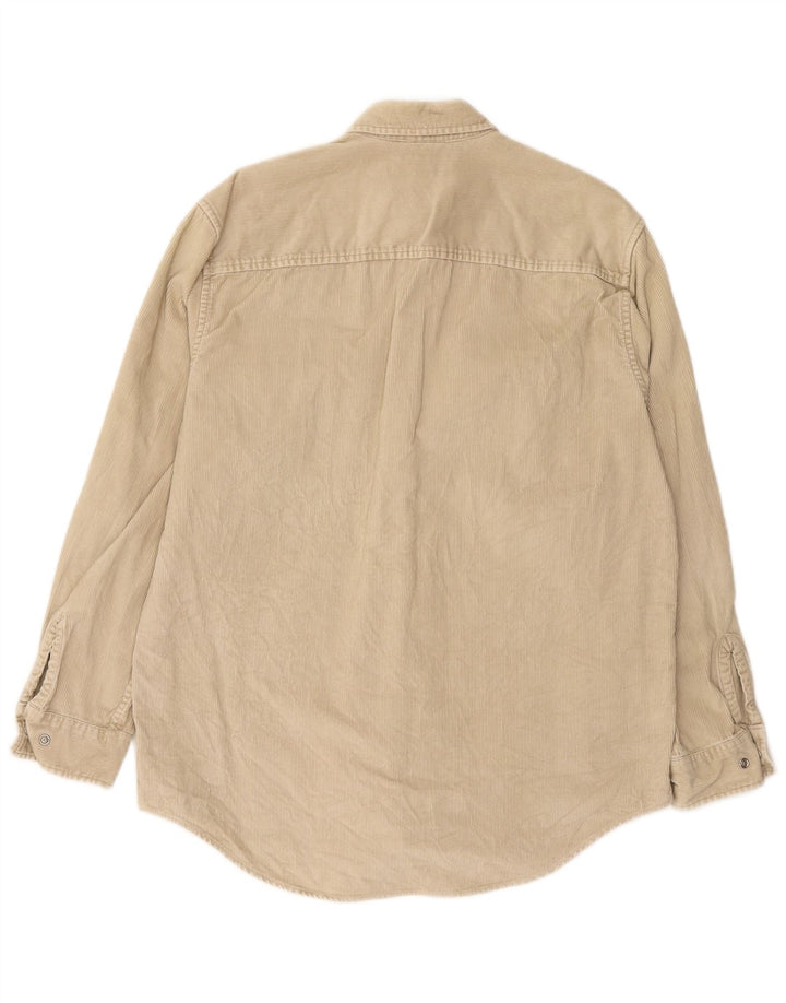 Cămașă pentru bărbați TIMBERLAND din velur, bumbac mediu bej