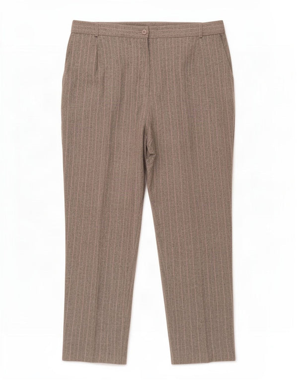 Pantaloni casual pentru femei Marks & Spencer UK 18 XL W40 L19 gri cu dungi