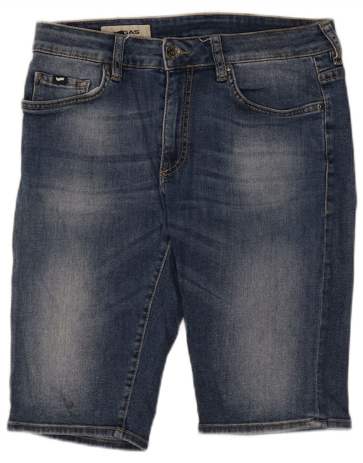 Pantaloni scurți din denim pentru bărbați Gas W33, bumbac albastru mediu
