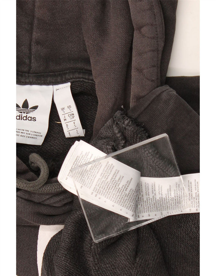 Pulover ADIDAS pentru bărbați cu glugă grafică, mic, negru, bumbac