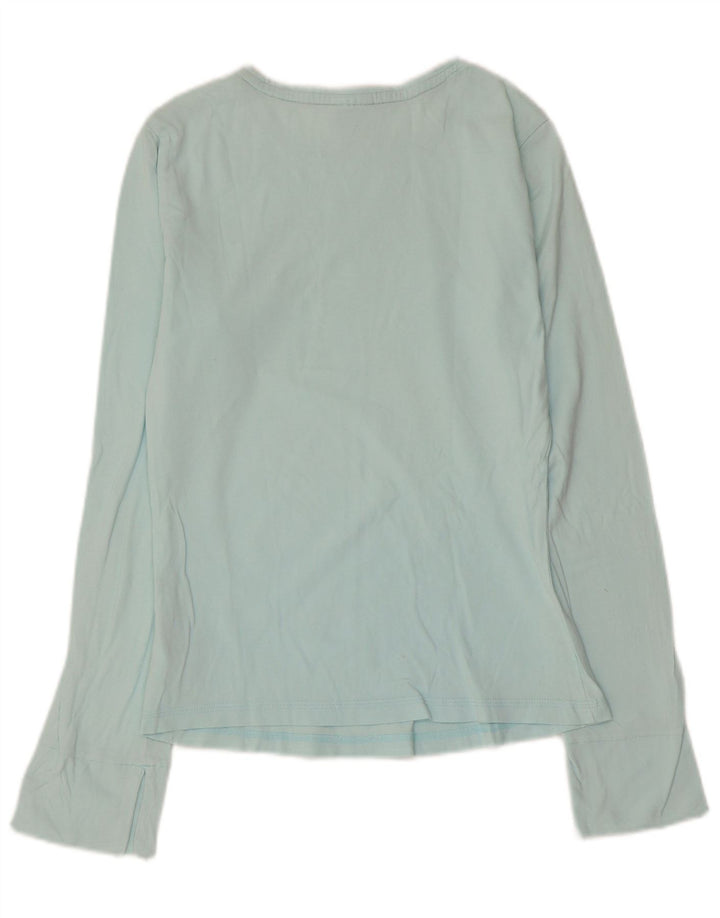 Top pentru femei ADIDAS cu mânecă lungă UK 10 mic albastru bumbac