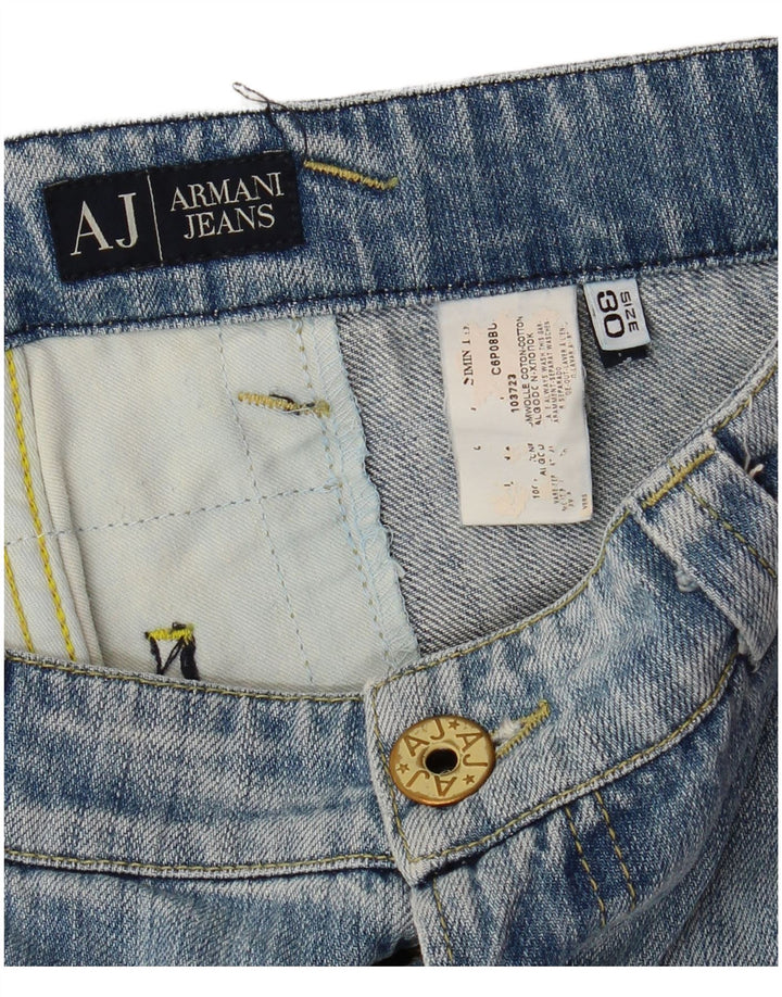 Pantaloni scurți din blugi pentru bărbați ARMANI W30 bumbac albastru mediu