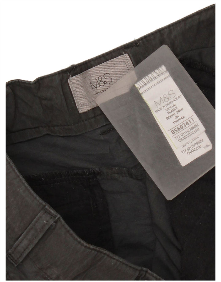 Pantaloni scurți cargo pentru bărbați Marks & Spencer W34, bumbac gri mare