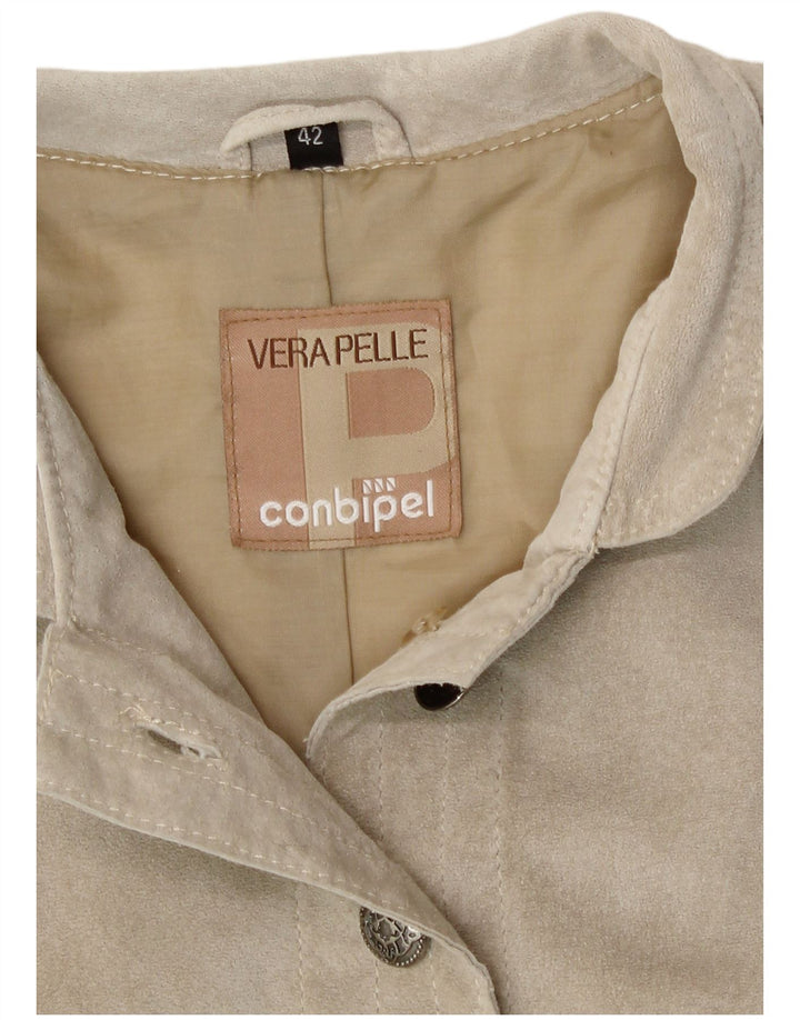 Jacheta de piele intoarsa pentru femei Conbipel IT 42 Medium Beige Piele