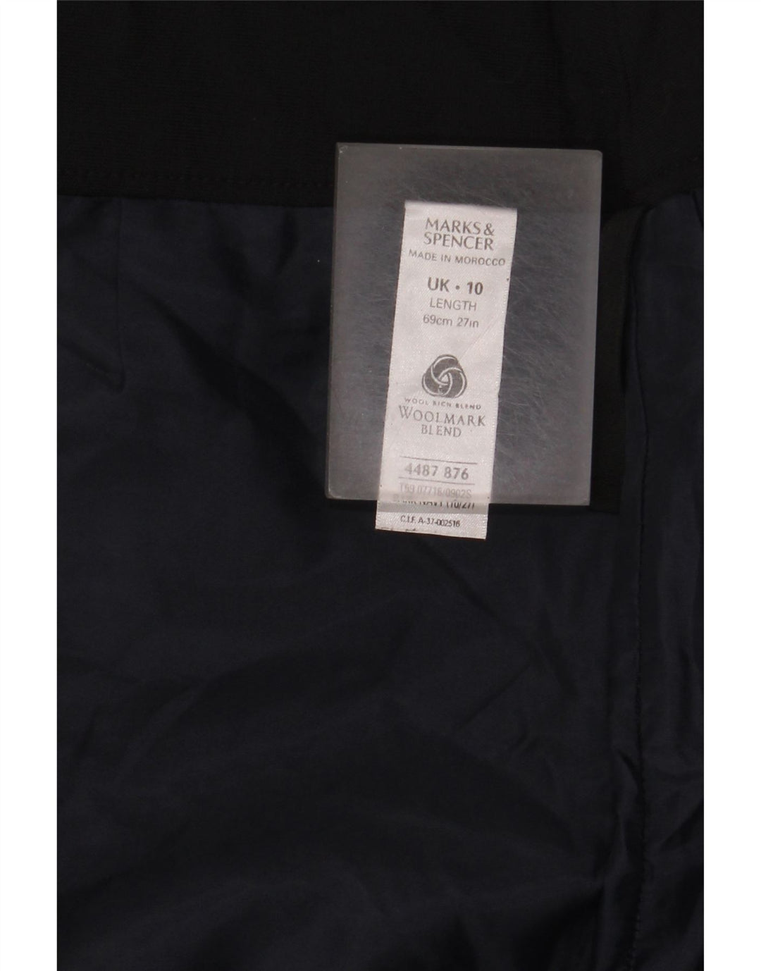 Fusta creion pentru femei Marks & Spencer UK 10 Small W28 Bleumarin Poliester