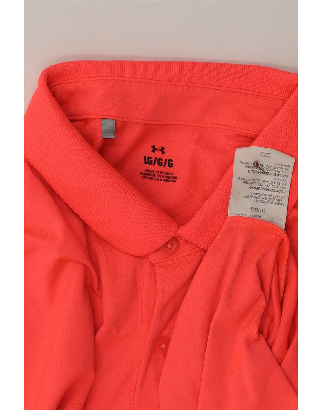 Tricou polo pentru bărbați UNDER ARMOUR, poliester roz mare