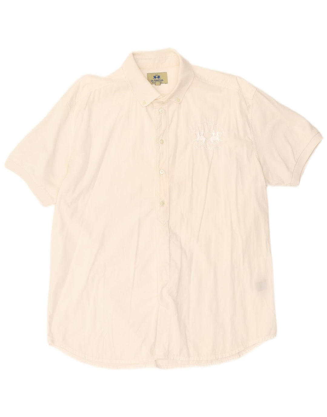 LA MARTINA Cămașă cu mânecă scurtă pentru bărbați Buenos Aires, XL, alb