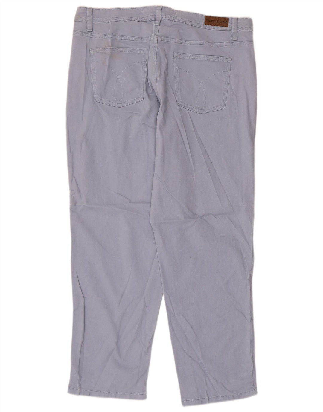 Pantaloni tăiați pentru femei CALVIN KLEIN US 14 XL W36 L25 albastru bumbac