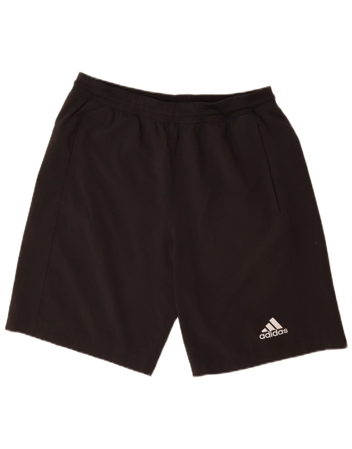 Pantaloni scurți sport pentru bărbați Adidas Climalite, poliester mediu negru