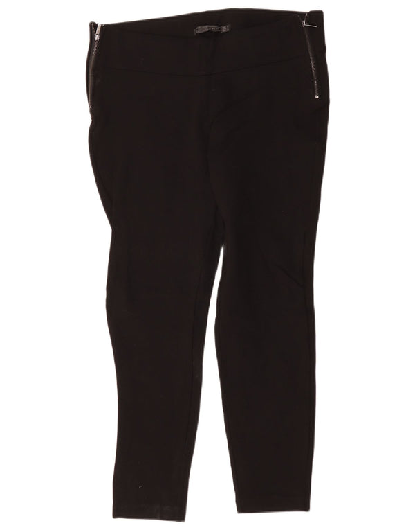 Zara Womens Trafaluc Slim Casual Trousers Large W30 L26 Black Viscose