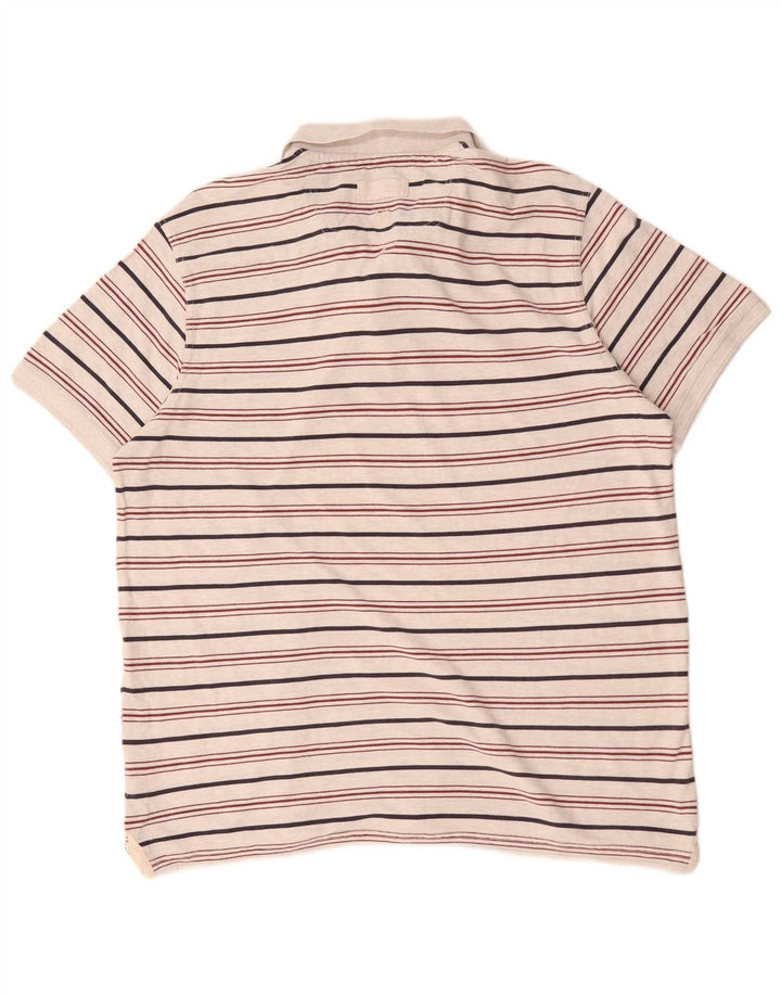 Tricou polo pentru bărbați Fat Face XL, bumbac cu dungi gri