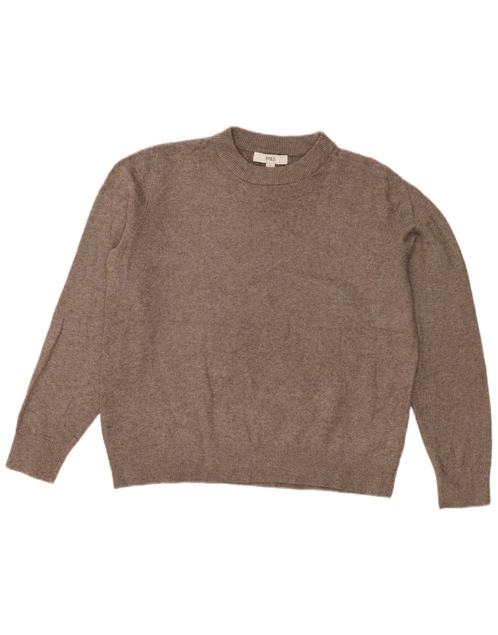 Pulover pentru femei Marks & Spencer cu decolteu triplu UK 14 Poliester mediu gri