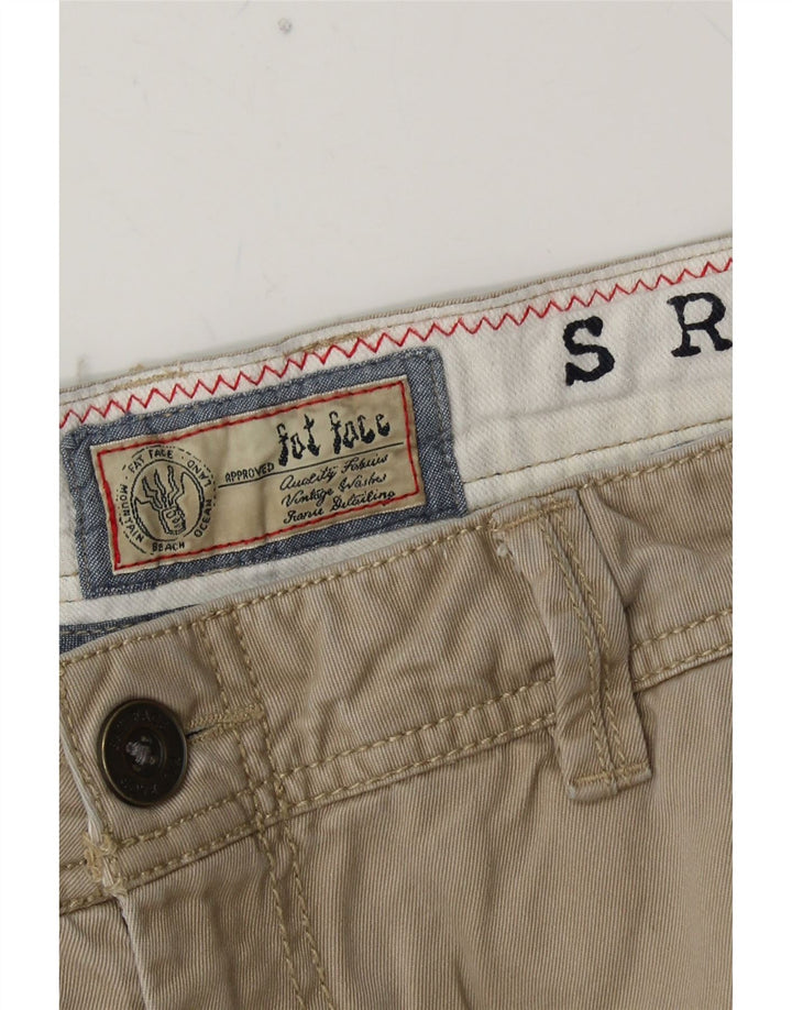 FAT FACE Pantaloni chino drepți pentru bărbați L34 L33 bumbac bej