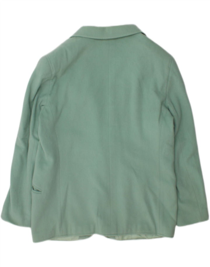 Jachetă vintage pentru femei cu 1 nasture, UK 18 XL, lână verde