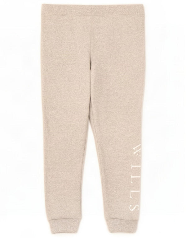 Jack Wills Pantaloni de trening cu grafic crop pentru femei Joggeri UK 14 Large Grey