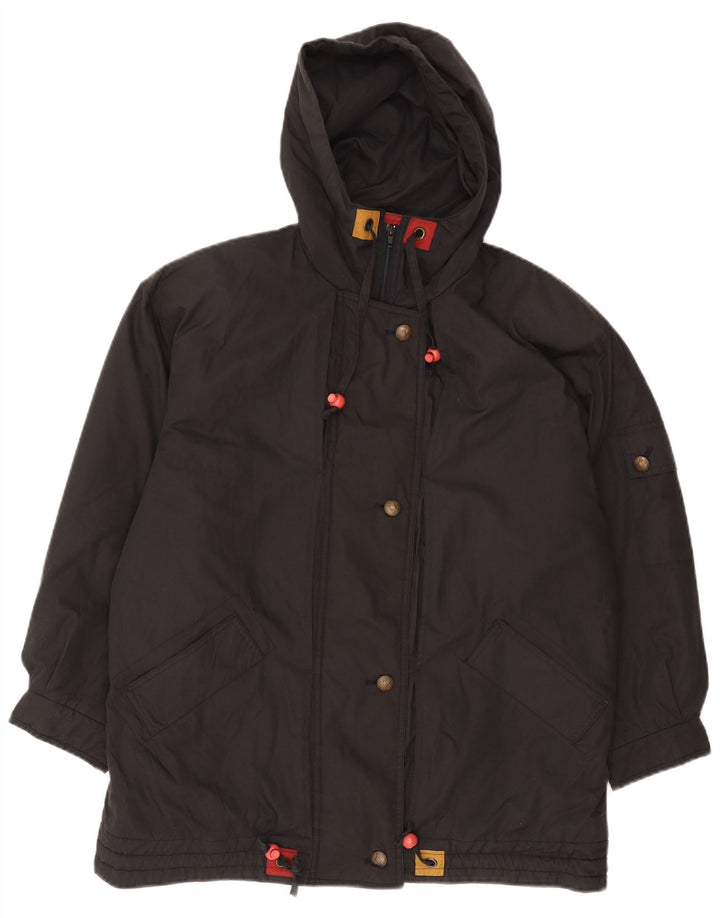 C & A Jachetă Windbreaker supradimensionată pentru femei cu glugă UK 12 Medium Black