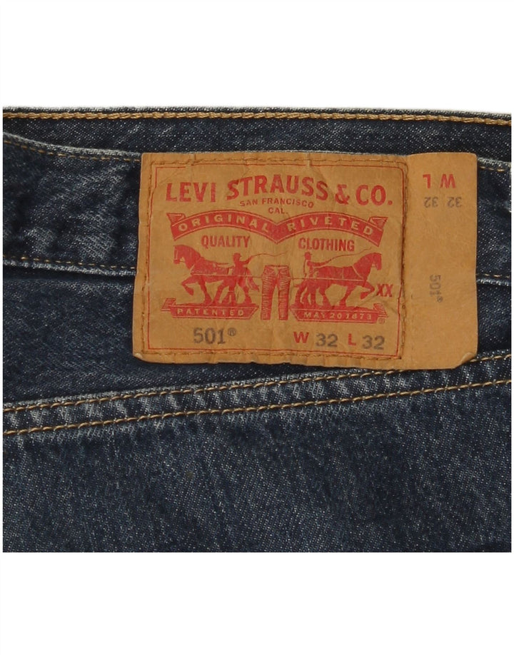 Blugi drepti pentru bărbați LEVI'S 501 W32 L29 Bumbac albastru