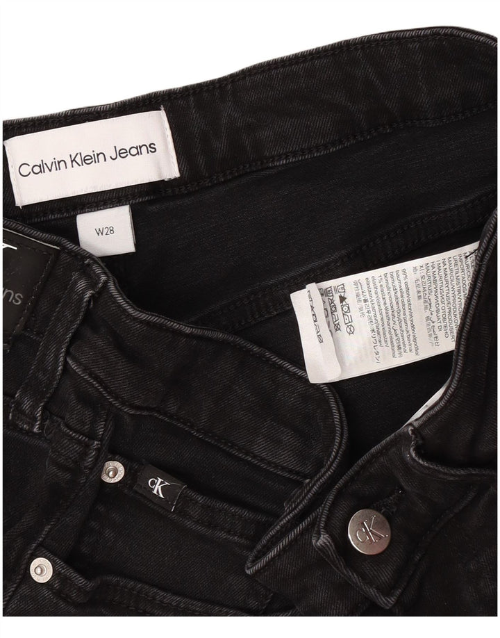 Pantaloni scurți din denim Calvin Klein pentru femei W28 bumbac mediu negru