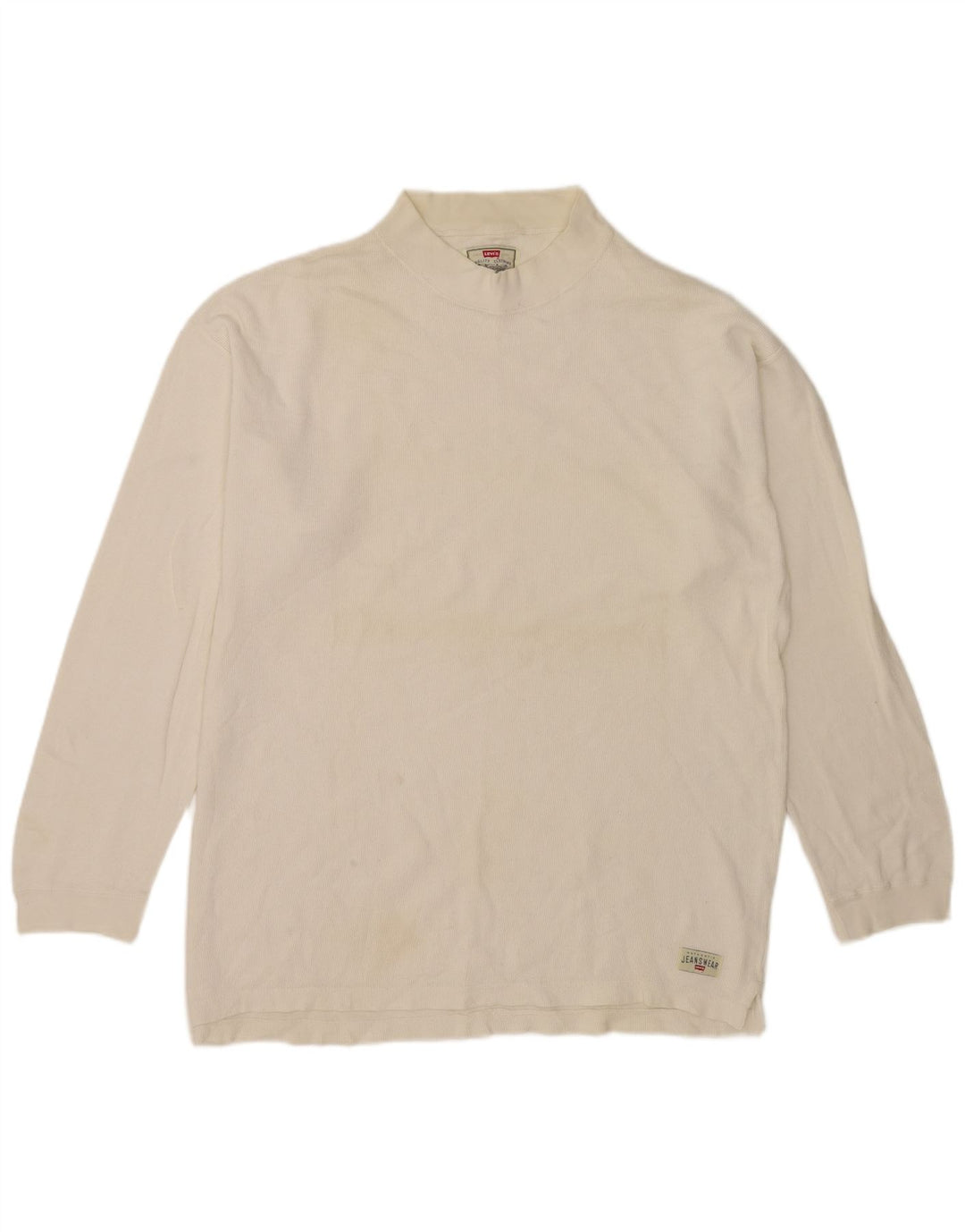 Levi's Top cu mânecă lungă pentru bărbați, mare, alb