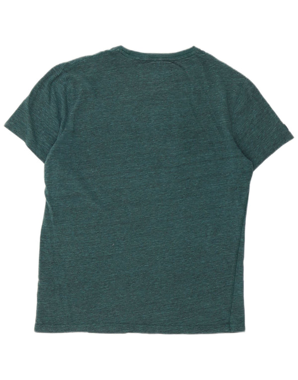 Tricou grafic pentru bărbați Superdry Top mare, verde, bumbac cu pete