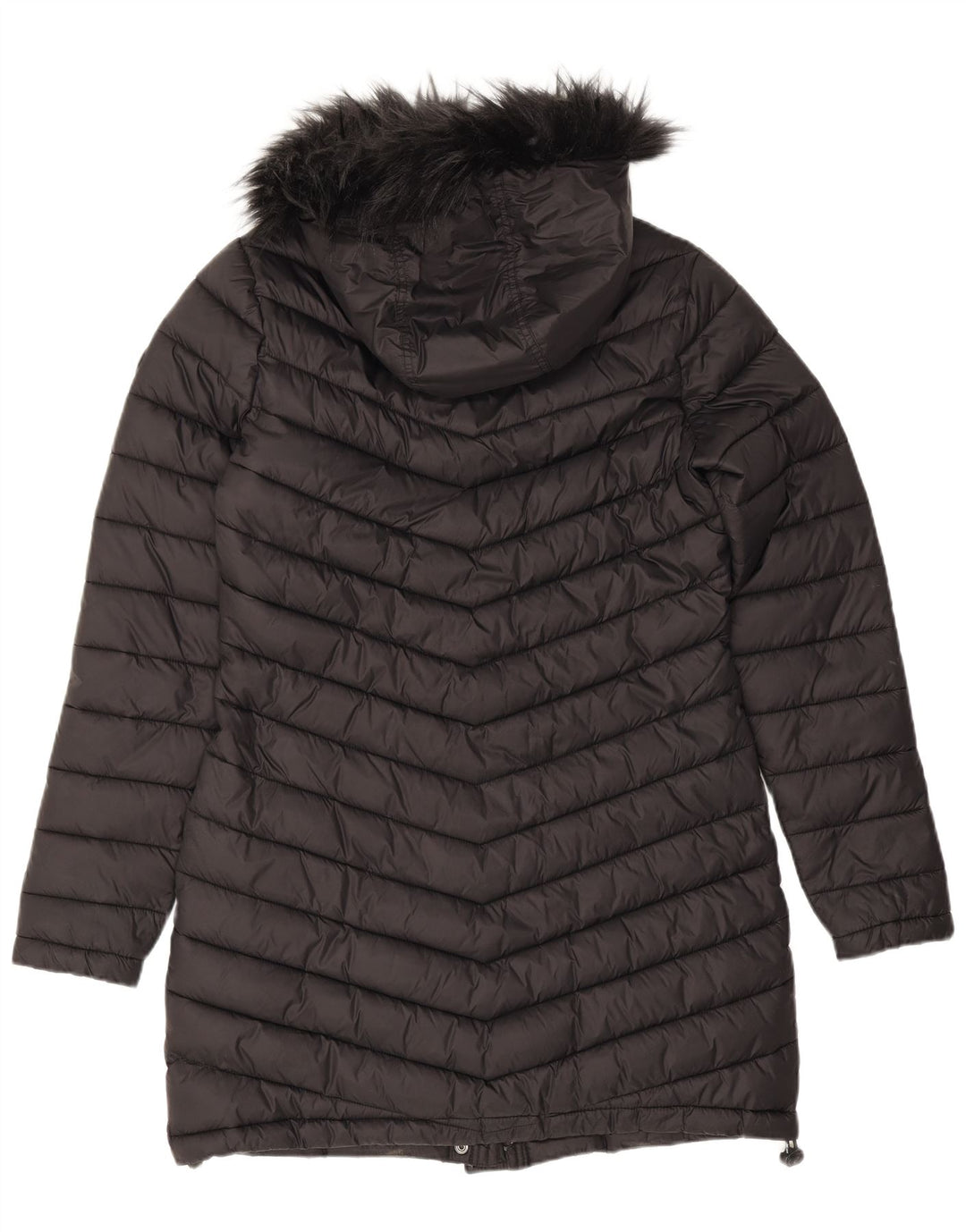 Palton căptușit cu glugă Superdry pentru femei UK 14 Medium Black Nylon