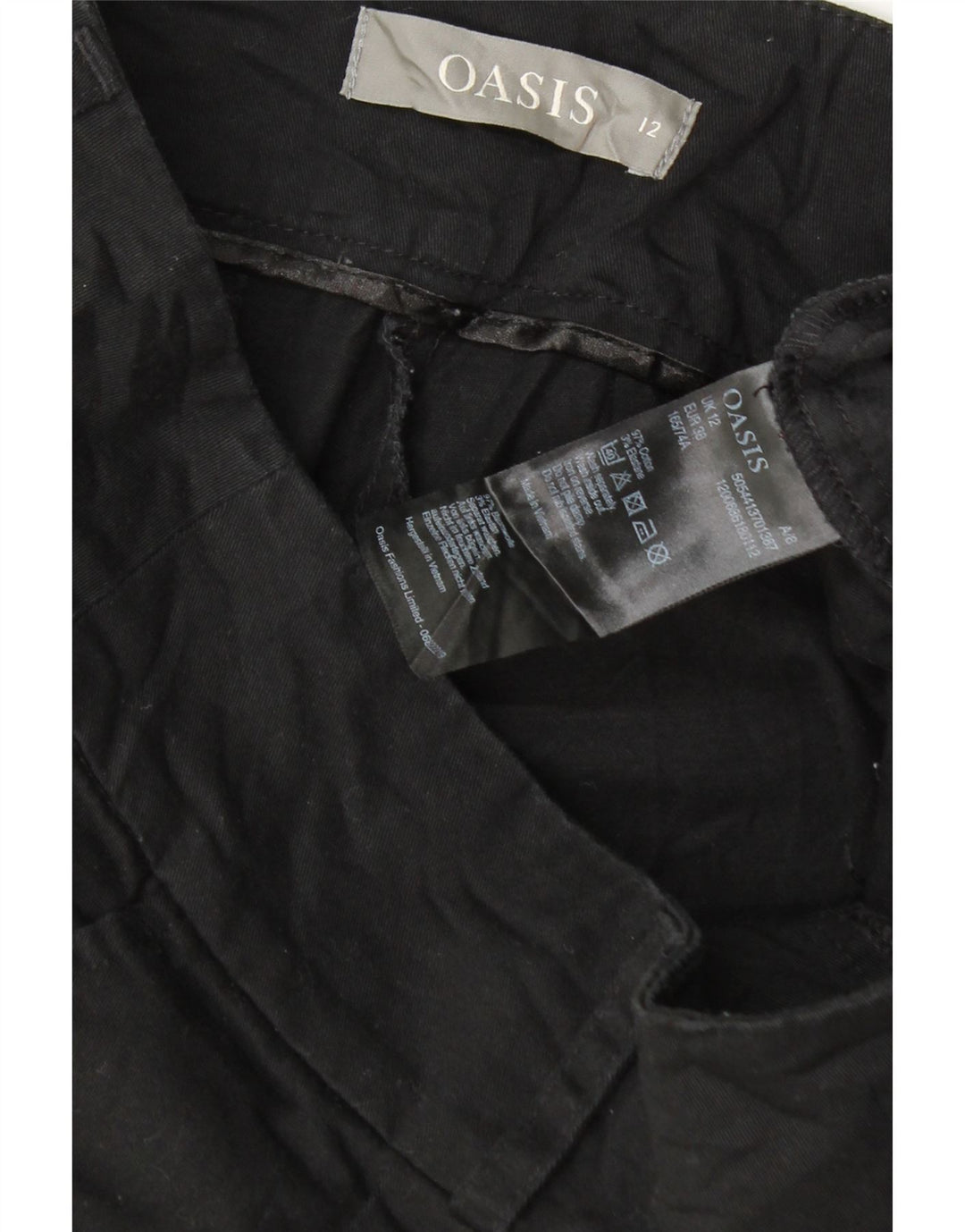 Pantaloni scurti chino pentru femei Oasis UK 12 Medium W32 Bumbac negru