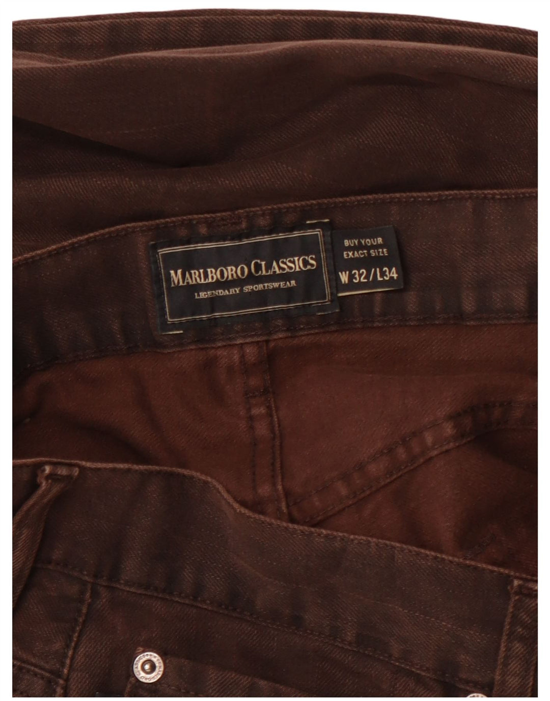 Pantaloni casual drepti pentru bărbați Marlboro Classics W32 L31 maro