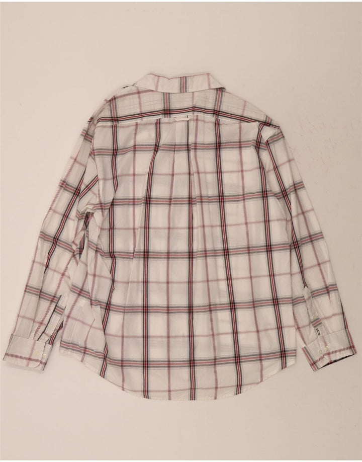 IZOD Mens Shirt XL White Check Cotton Vintage Izod and Second-Hand Izod from Messina Hembry 