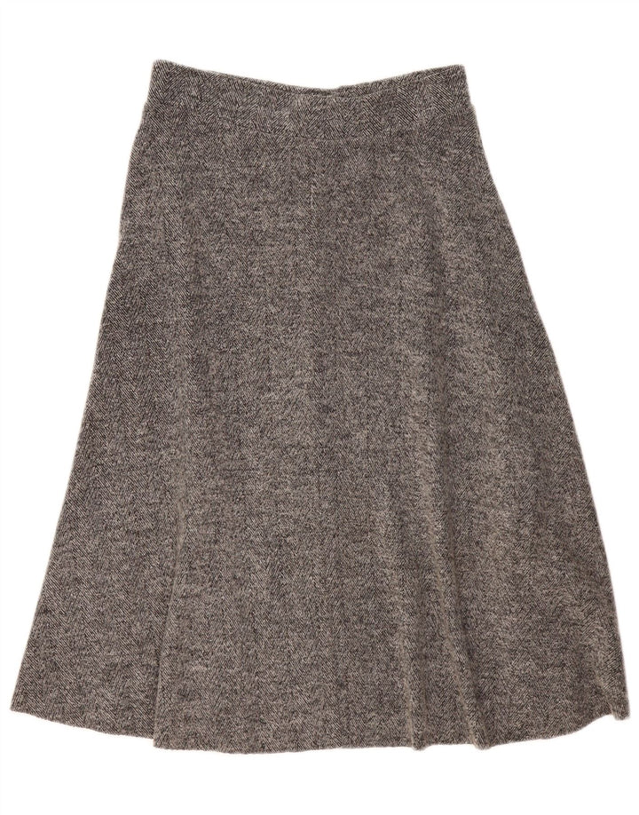 Fusta Midi A-Line pentru femei Zara, mare W32, gri Herringbone