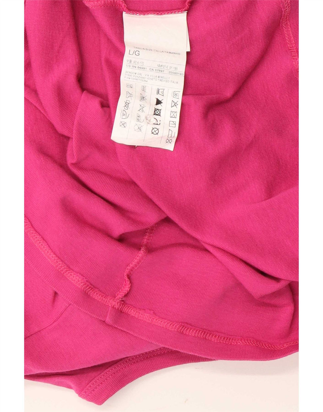 Benetton Femei Vest Top UK 14 Large Pink Bumbac