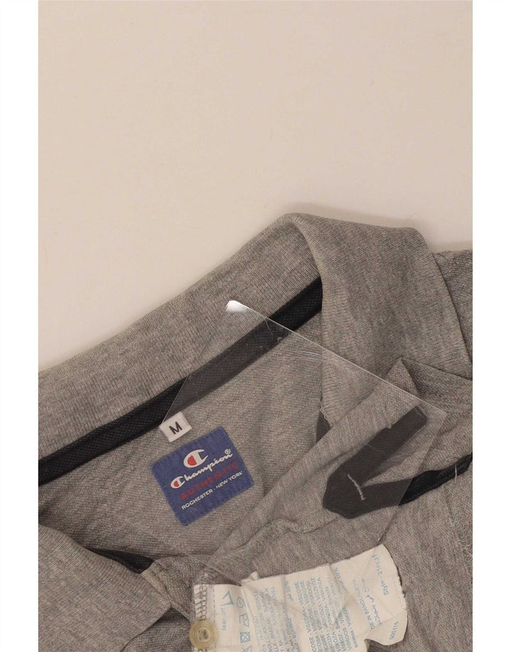 Tricou polo Champion pentru bărbați, bumbac gri mediu