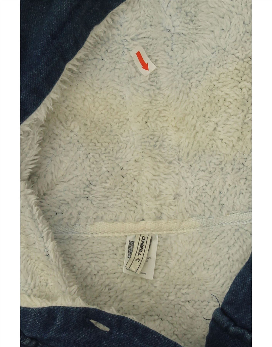 O'Neill Pulover pentru femei denim Sherpa Jacket UK 16, mare, albastru, bumbac