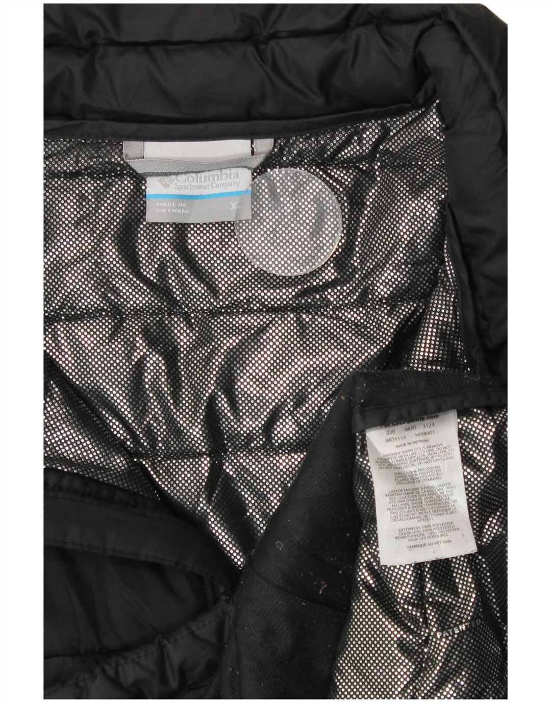 Jachetă căptușită Columbia pentru bărbați UK 42 XL Poliester negru