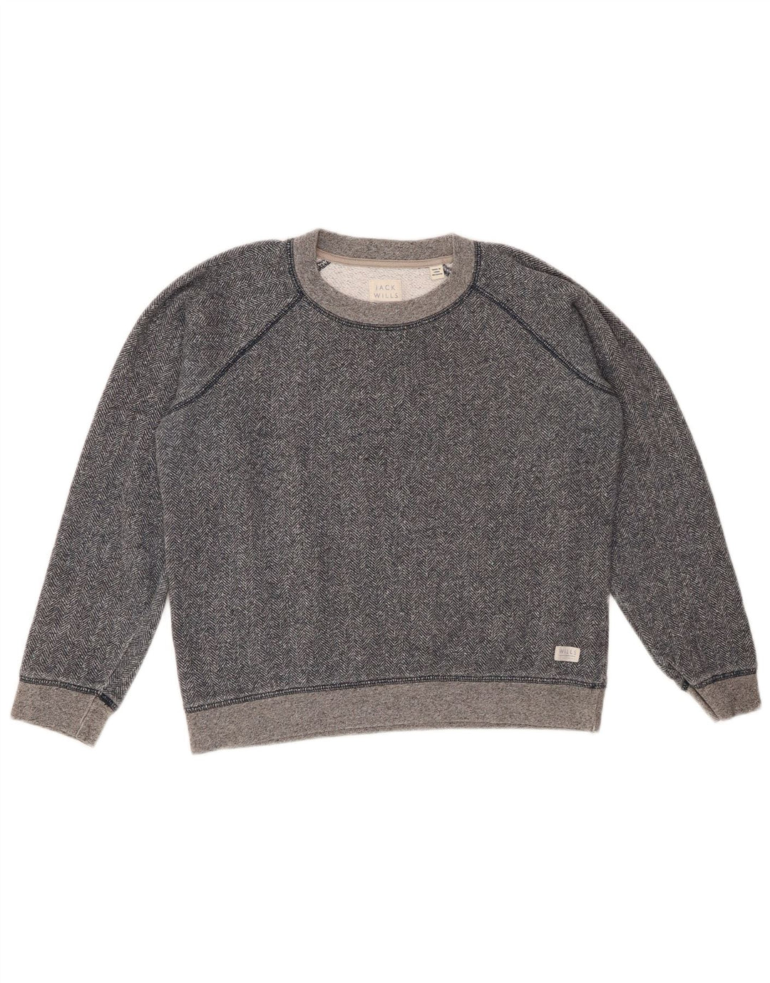 JACK WILLS Pulover crop pentru femei UK 12 Medium Bleumarin Pete