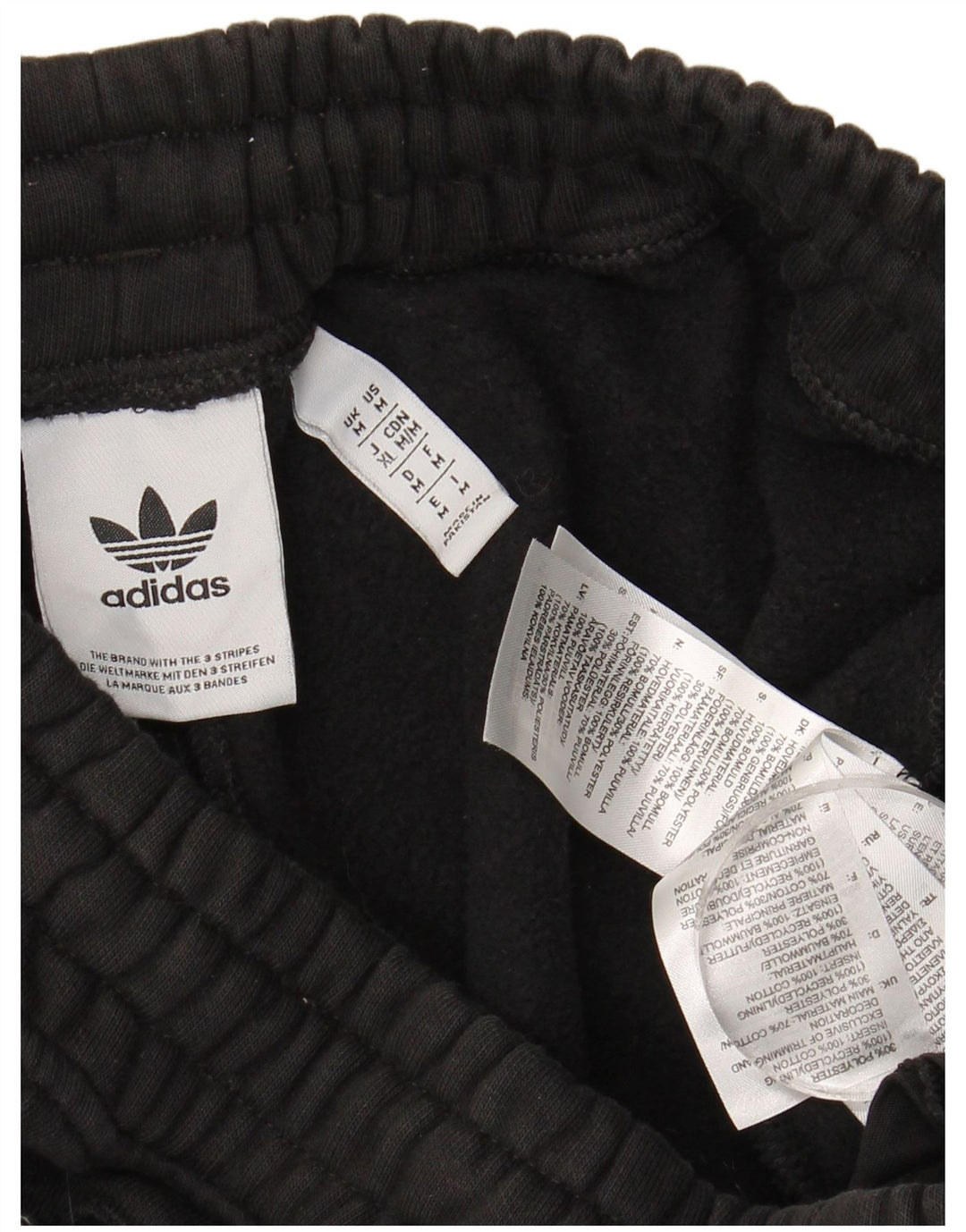 Pantaloni de trening pentru bărbați Adidas Pantaloni de jogging, bumbac mediu negru