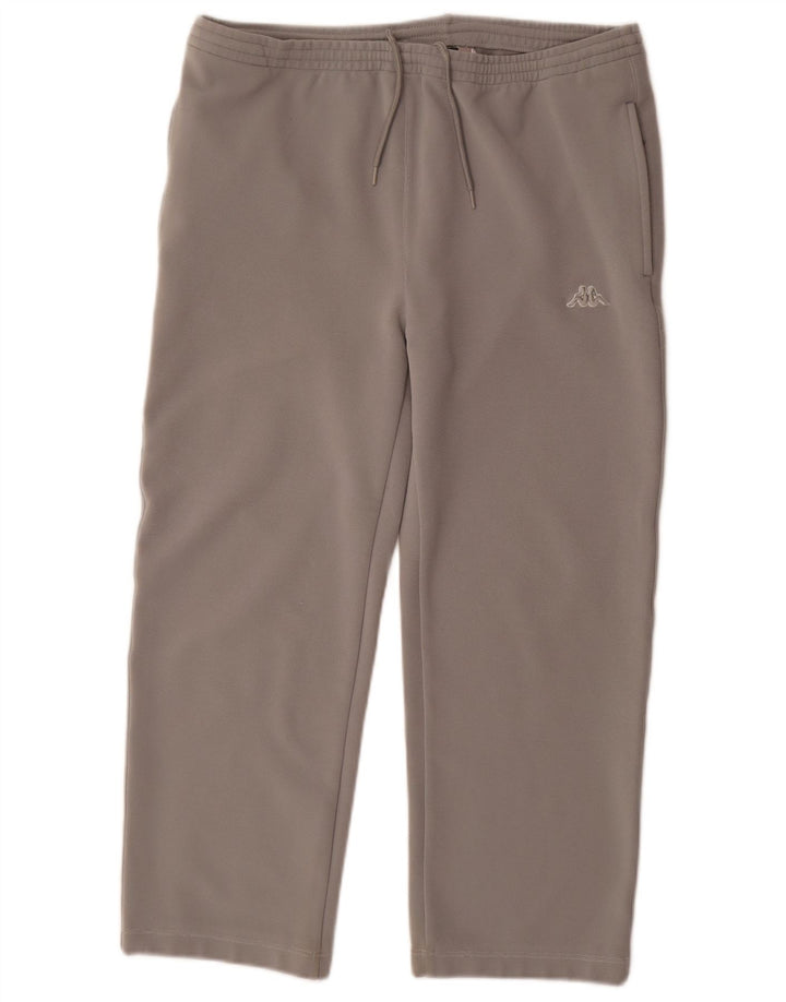Pantaloni de trening Kappa pentru femei Capri UK 14 Medium Gri Poliester