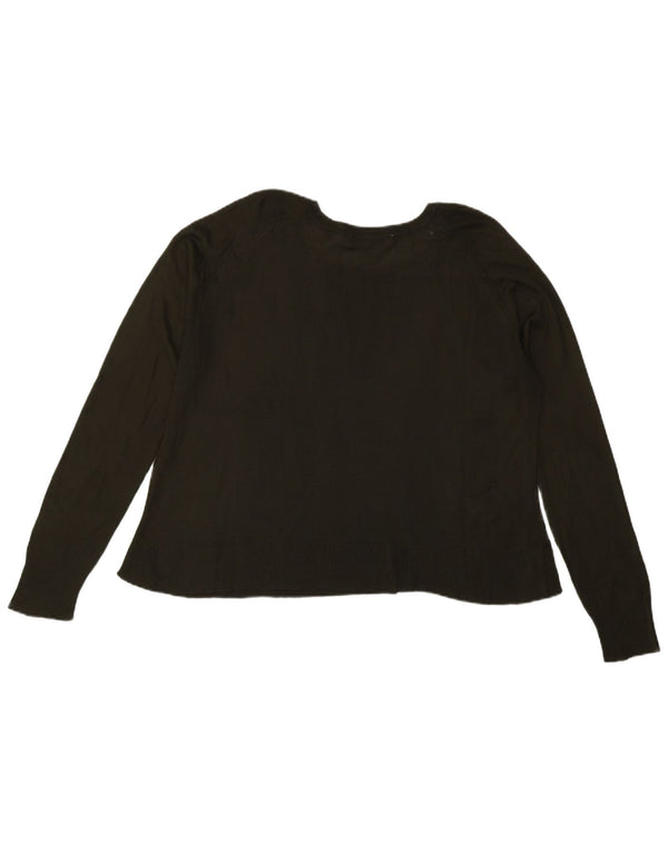 Pulover pentru femeie cu gât de barcă Zara UK 14 verde mediu