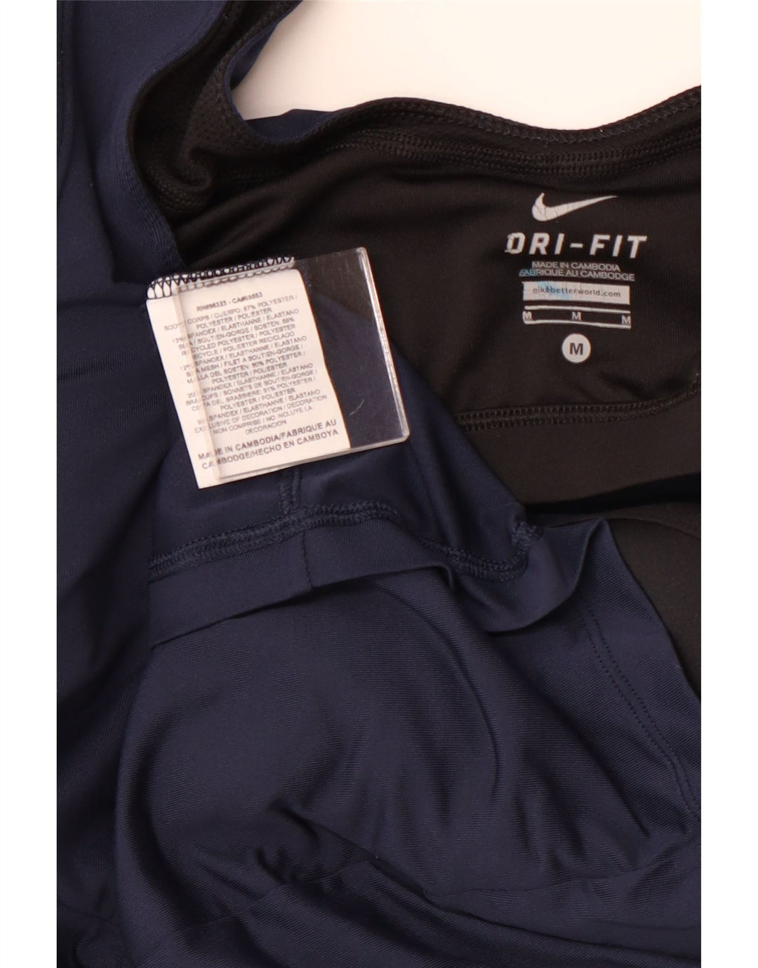 Costum de baie NIKE Dri Fit pentru femei UK 12 Medium bleumarin poliester color bloc