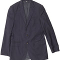Jachetă pentru bărbați Marks & Spencer cu paragate UK 40 Medium Bleumarin