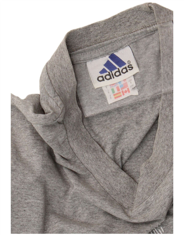 Tricou grafic ADIDAS pentru bărbați Top mic, gri, bumbac